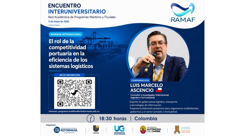 El experto internacional Luis Ascencio analizará el rol de la competitividad portuaria en la eficiencia logística